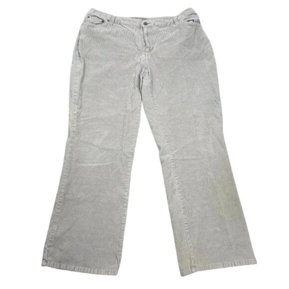 St. John’s Bay Corduroy Pants Women’s 18W Gray Bootcut Stretch Y2K Clean - Picture 3 of 11